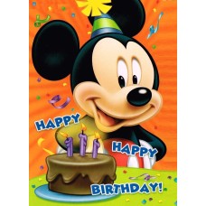 91315A5 Vafa Mickey Mouse Happy Birthday 20X15cm